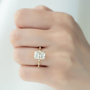 The Penelope Set With A 2.5 Carat Radiant Moissanite