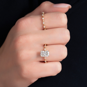 The Penelope Set With A 2.5 Carat Radiant Moissanite