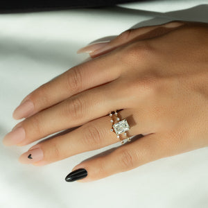 The Penelope Set With A 2.5 Carat Radiant Moissanite