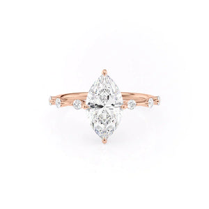 The Hidden Halo Penelope Set With A 1.5 Carat Marquise Moissanite