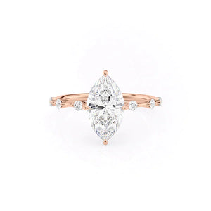 The Hidden Halo Penelope Set With A 2.5 Carat Marquise Lab Diamond