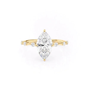 The Hidden Halo Penelope Set With A 1 Carat Marquise Lab Diamond