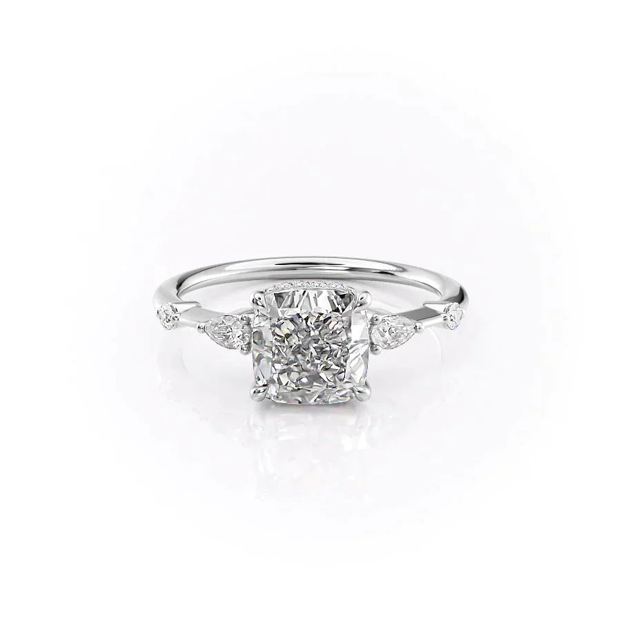The Naomi Set With A Cushion Moissanite
