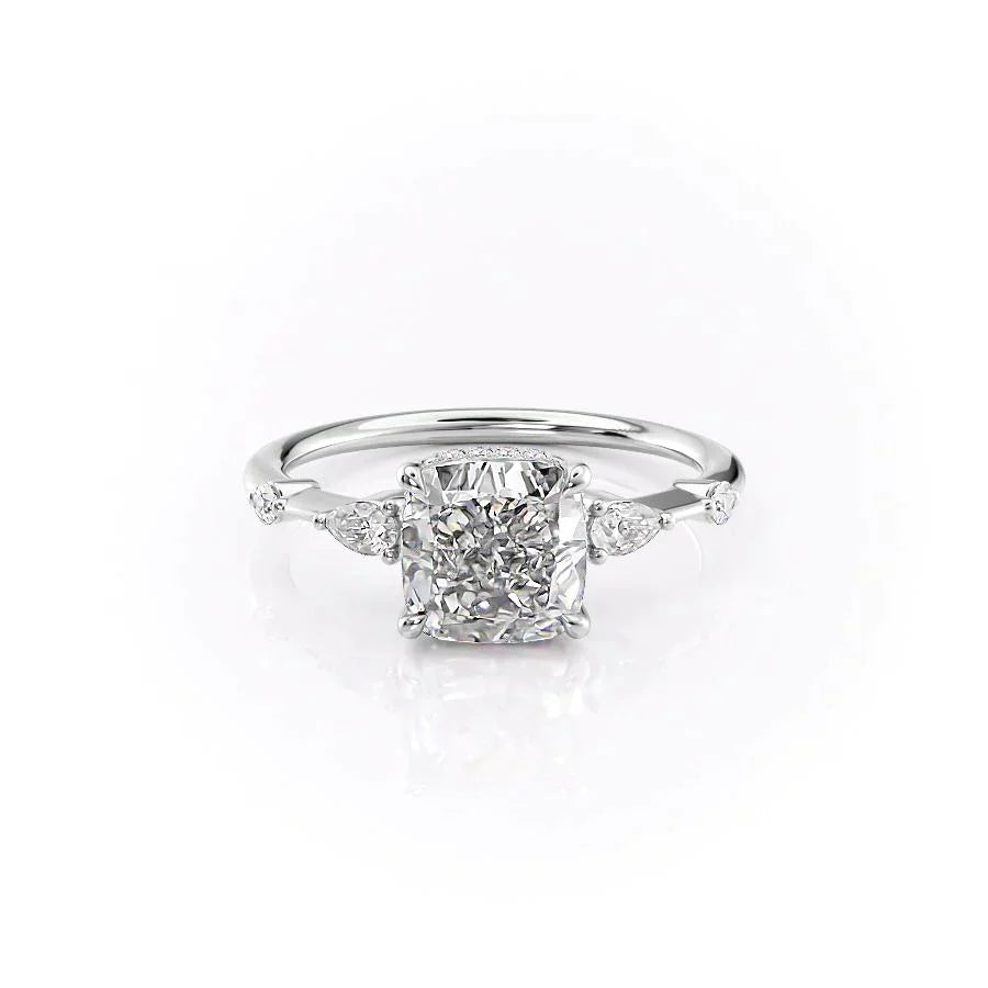 The Naomi Set With A 1 Carat Cushion Lab Diamond