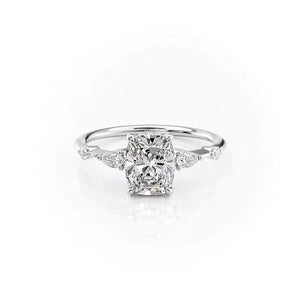 The Naomi Set With A Elongated Cushion Moissanite