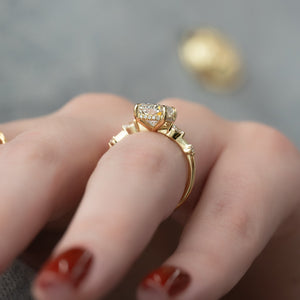 The Naomi Set With A 3 Carat Elongated Cushion Lab Diamond