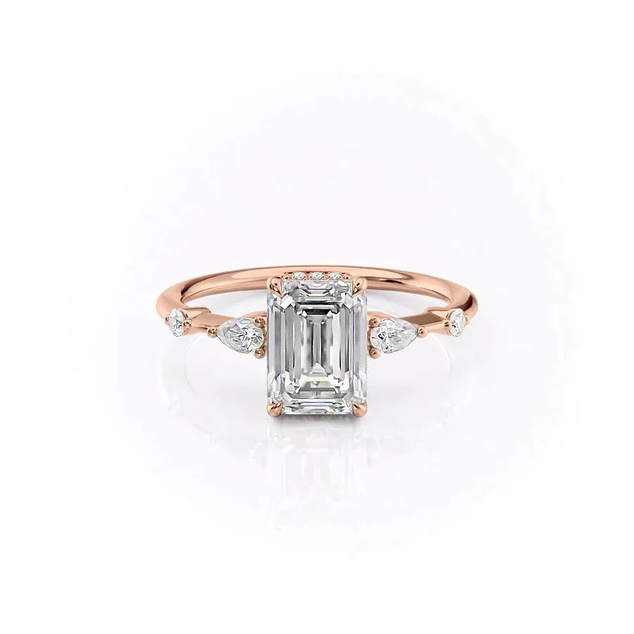 The Naomi Set With A 1 Carat Emerald Lab Diamond