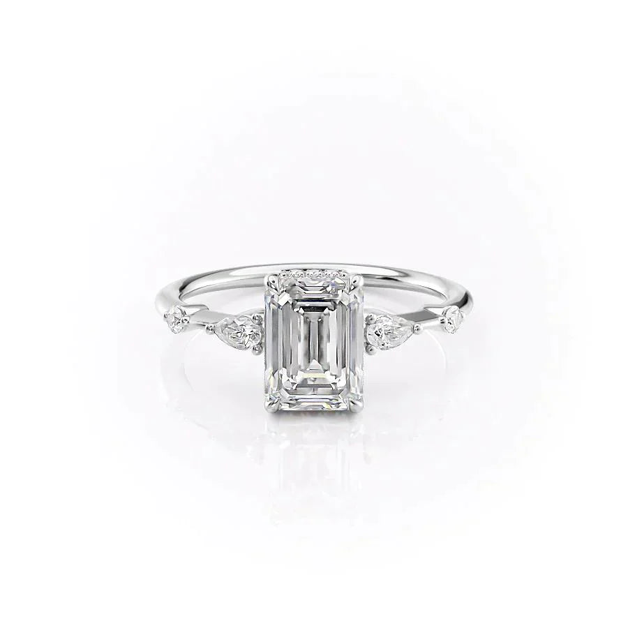 The Naomi Set With A 2 Carat Emerald Lab Diamond