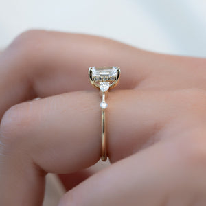 The Naomi Set With A 2 Carat Emerald Lab Diamond