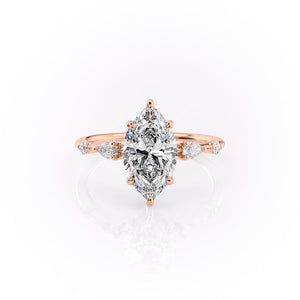The Naomi Set With A 2.5 Carat Marquise Lab Diamond