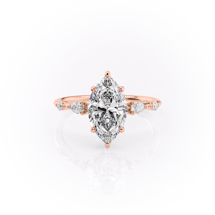 The Naomi Set With A 1.5 Carat Marquise Lab Diamond