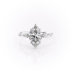 The Naomi Set With A 2.5 Carat Marquise Lab Diamond