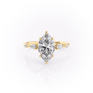 The Naomi Set With A 1 Carat Marquise Lab Diamond
