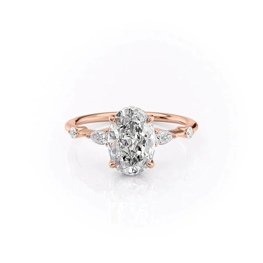 The Naomi Set With A 1 Carat Oval Lab Diamond