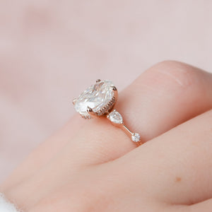 The Naomi Set With A 3 Carat Oval Lab Diamond