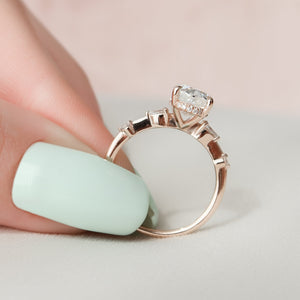 The Naomi Set With A 3 Carat Oval Lab Diamond