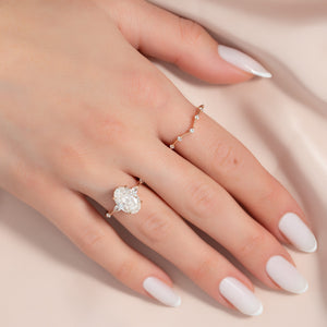 The Naomi Set With A 3 Carat Oval Lab Diamond