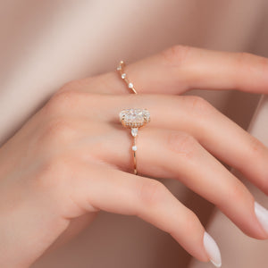 The Naomi Set With A 3 Carat Oval Lab Diamond