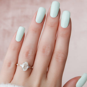 The Naomi Set With A 3 Carat Oval Lab Diamond