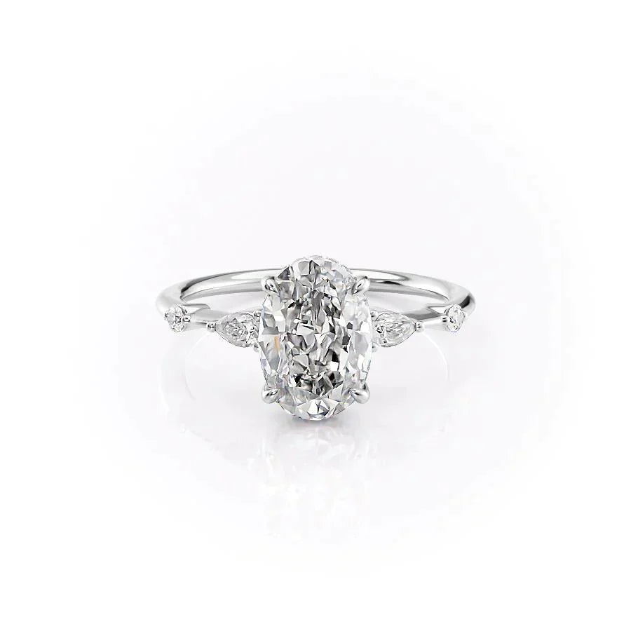 The Naomi Set With A 3 Carat Oval Lab Diamond