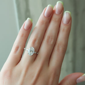 The Naomi Set With A 2 Carat Oval Lab Diamond