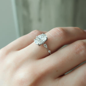 The Naomi Set With A 2 Carat Oval Lab Diamond