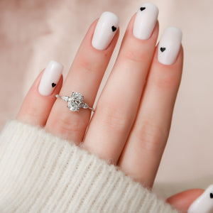 The Naomi Set With A 2 Carat Oval Lab Diamond