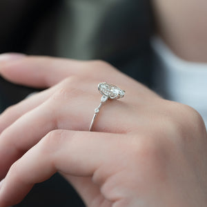 The Naomi Set With A 2 Carat Oval Lab Diamond