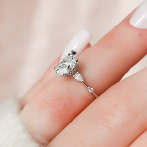 The Naomi Set With A 2 Carat Oval Lab Diamond