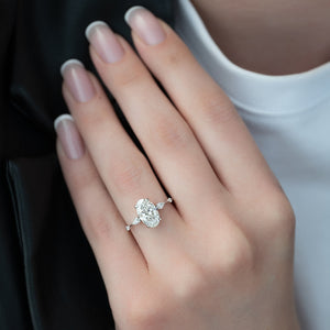 The Naomi Set With A 2 Carat Oval Lab Diamond