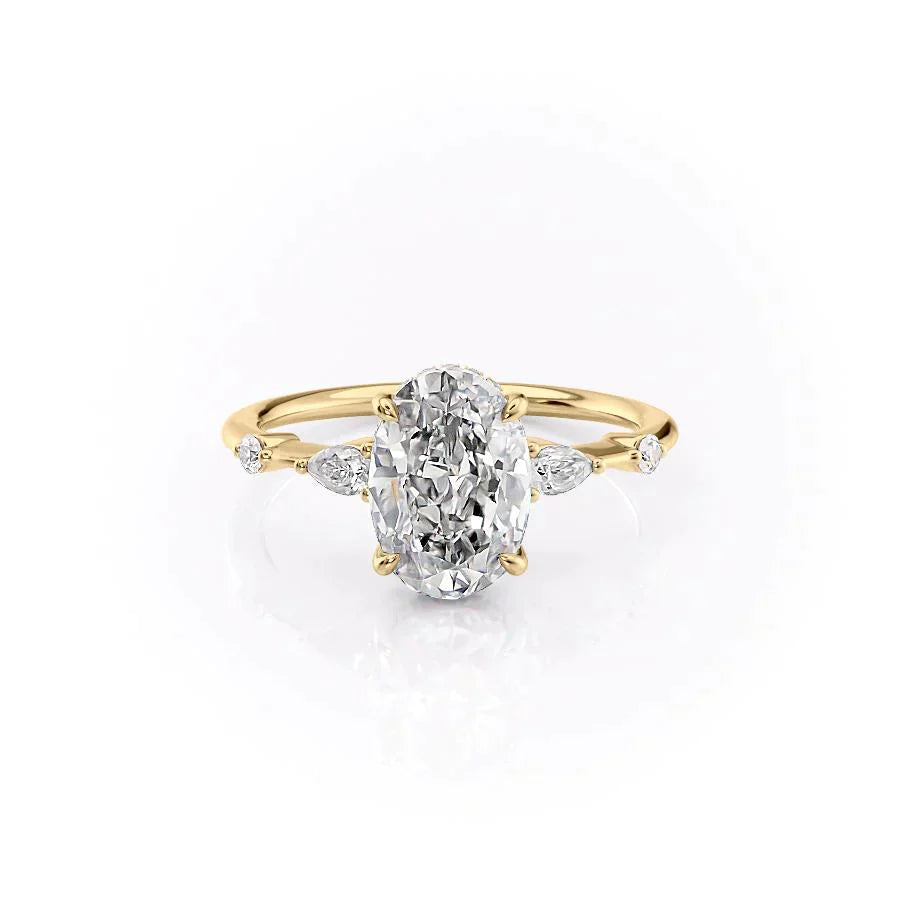 The Naomi Set With A 2.5 Carat Oval Lab Diamond