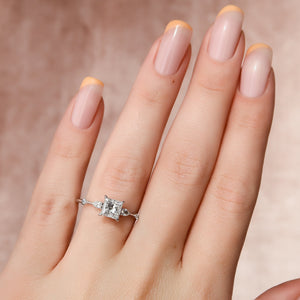 The Naomi Set With A 2 Carat Princess Lab Diamond