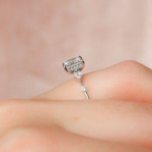 The Naomi Set With A 2 Carat Princess Lab Diamond