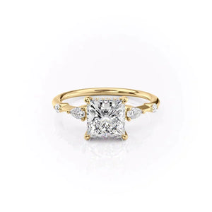 The Naomi Set With A 2.5 Carat Princess Lab Diamond
