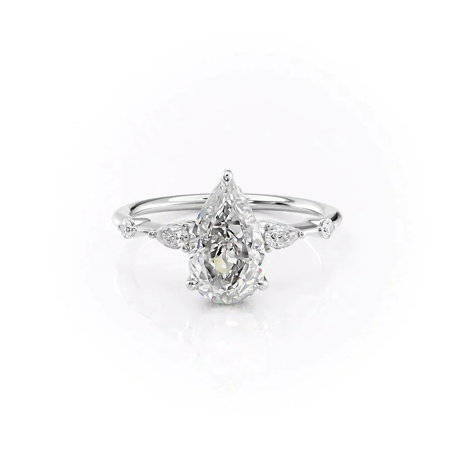 The Naomi Set With A 1.5 Carat Pear Lab Diamond