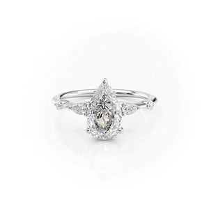 The Naomi Set With A 1.5 Carat Pear Lab Diamond