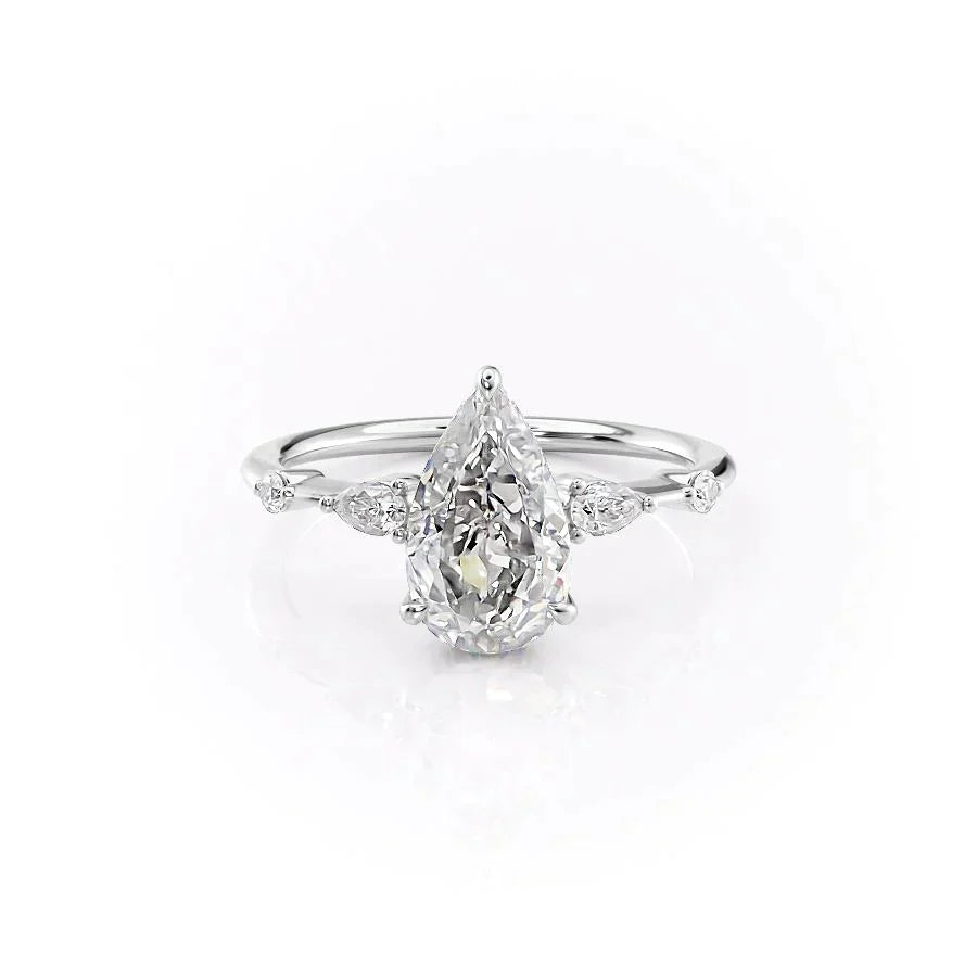 The Naomi Set With A Pear Moissanite