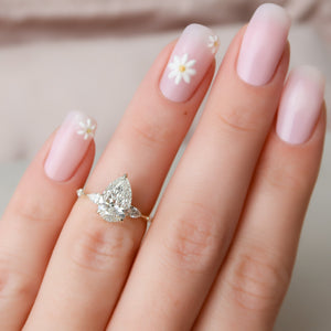 The Naomi Set With A 2 Carat Pear Lab Diamond