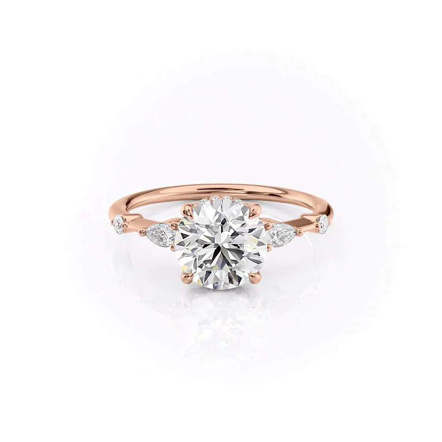 The Naomi Set With A 1.5 Carat Round Lab Diamond