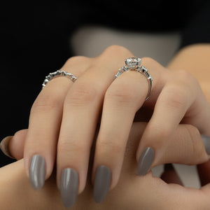 The Naomi Set With A 2 Carat Round Lab Diamond