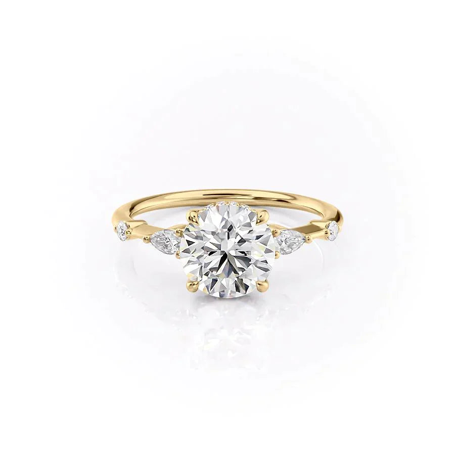The Naomi Set With A 2.5 Carat Round Lab Diamond