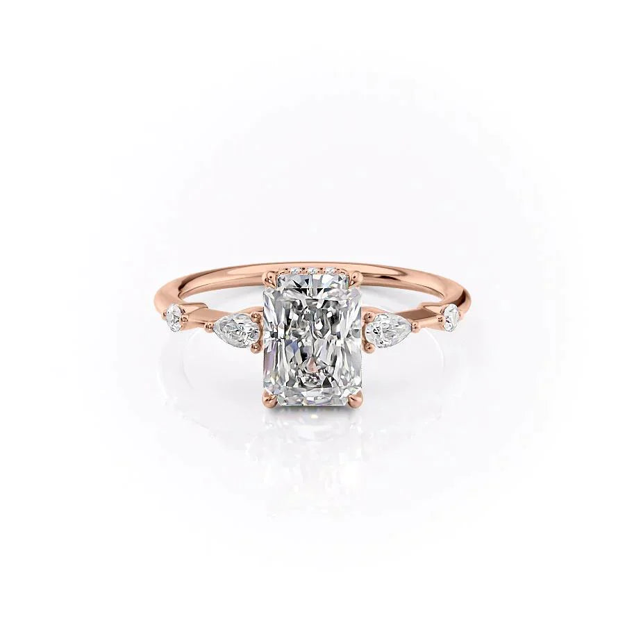 The Naomi Set With A 1 Carat Radiant Lab Diamond