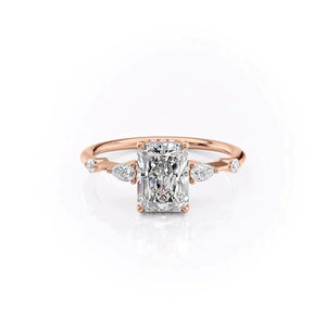 The Naomi Set With A 1 Carat Radiant Lab Diamond