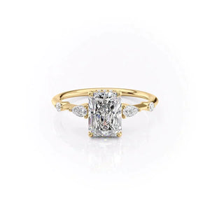 The Naomi Set With A 1.5 Carat Radiant Lab Diamond
