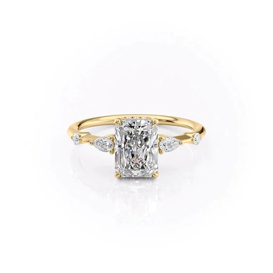 The Naomi Set With A 2.5 Carat Radiant Lab Diamond