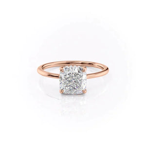 The Maia Set With A 3 Carat Cushion Lab Diamond