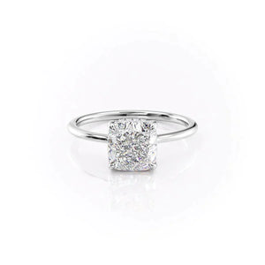 The Maia Set With A 4.5 Carat Cushion Moissanite