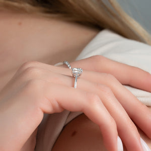 The Maia Set With A 1 Carat Cushion Lab Diamond