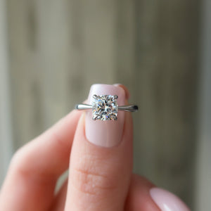 The Maia Set With A 1 Carat Cushion Lab Diamond