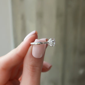 The Maia Set With A 1 Carat Cushion Lab Diamond